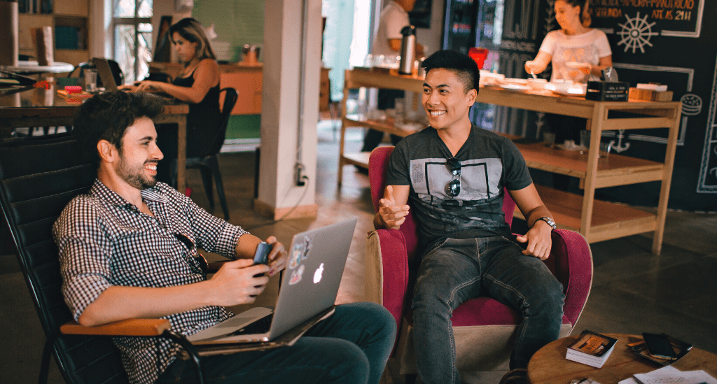 Entrepreneurs in co-working space