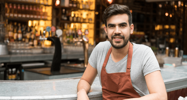 Male restaurant owner