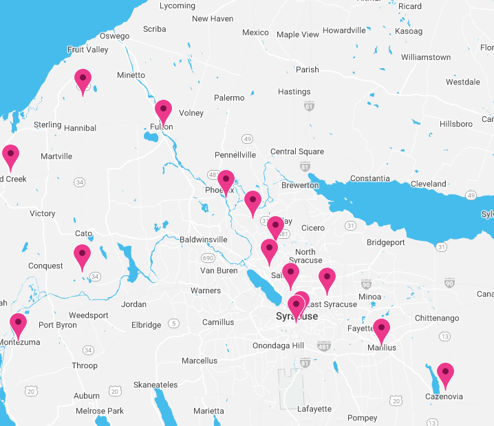 Syracuse and Central New York Borrower Map